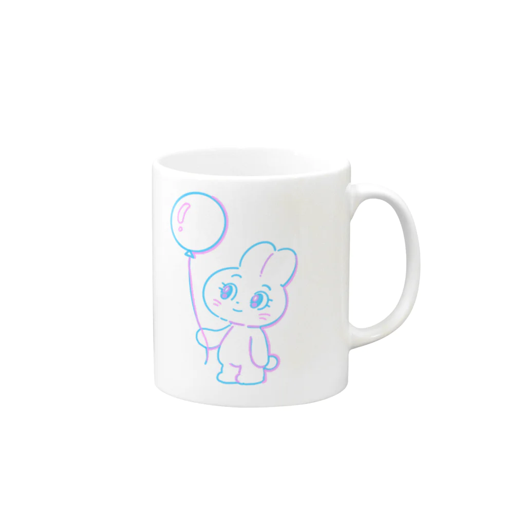 DAWN.jpのうさぎのめるちゃん Mug :right side of the handle