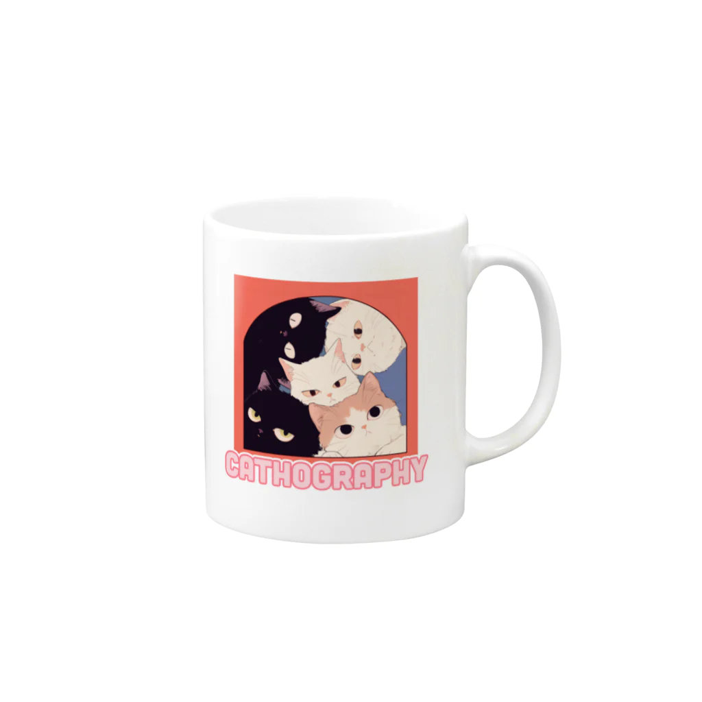 nogidoki_のCathography 2024 Merch 4 Mug :right side of the handle