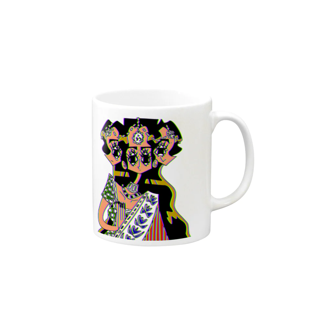 E-ve's Storeの🇮🇳Hindu Nationalism-Chan🇮🇳 Mug :right side of the handle