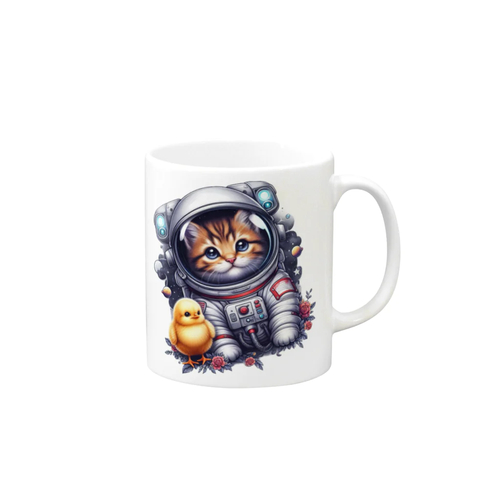 ichi_cocoの宇宙へお散歩 Mug :right side of the handle