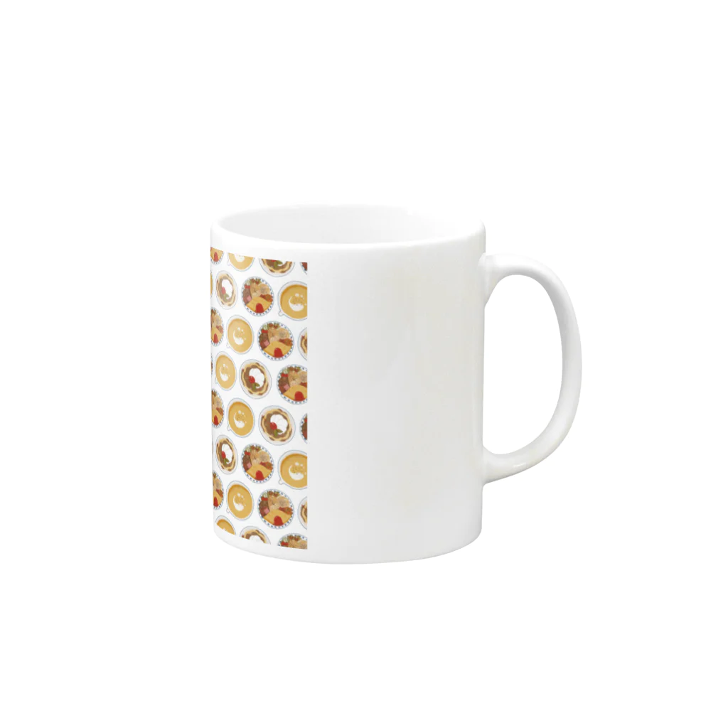 HANAE＊のランチまみれ Mug :right side of the handle