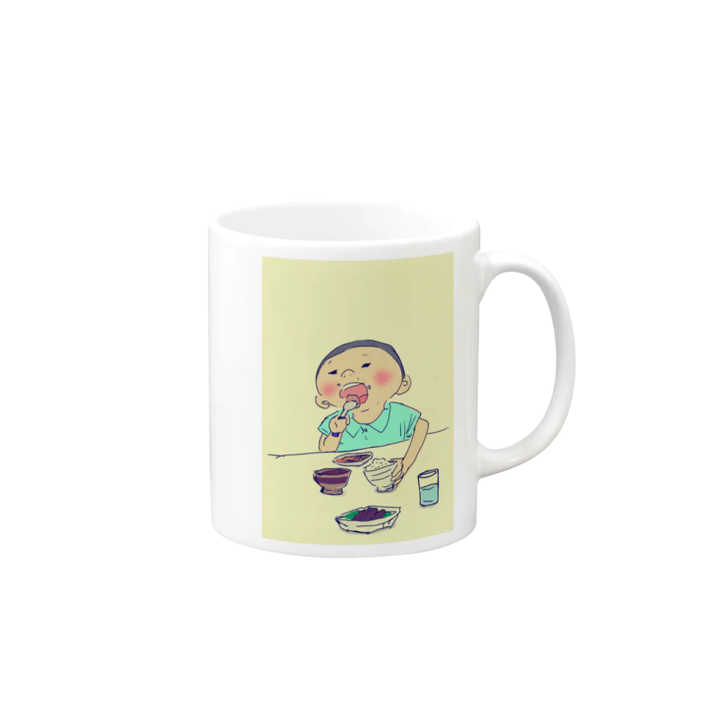 きくきくのいただきまーす!! Mug :right side of the handle