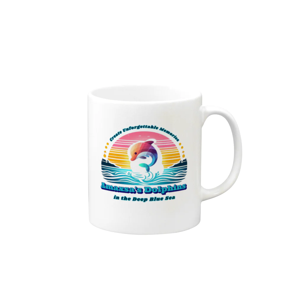 H.webPのAmaxsa天草の海-Dolphins Mug :right side of the handle