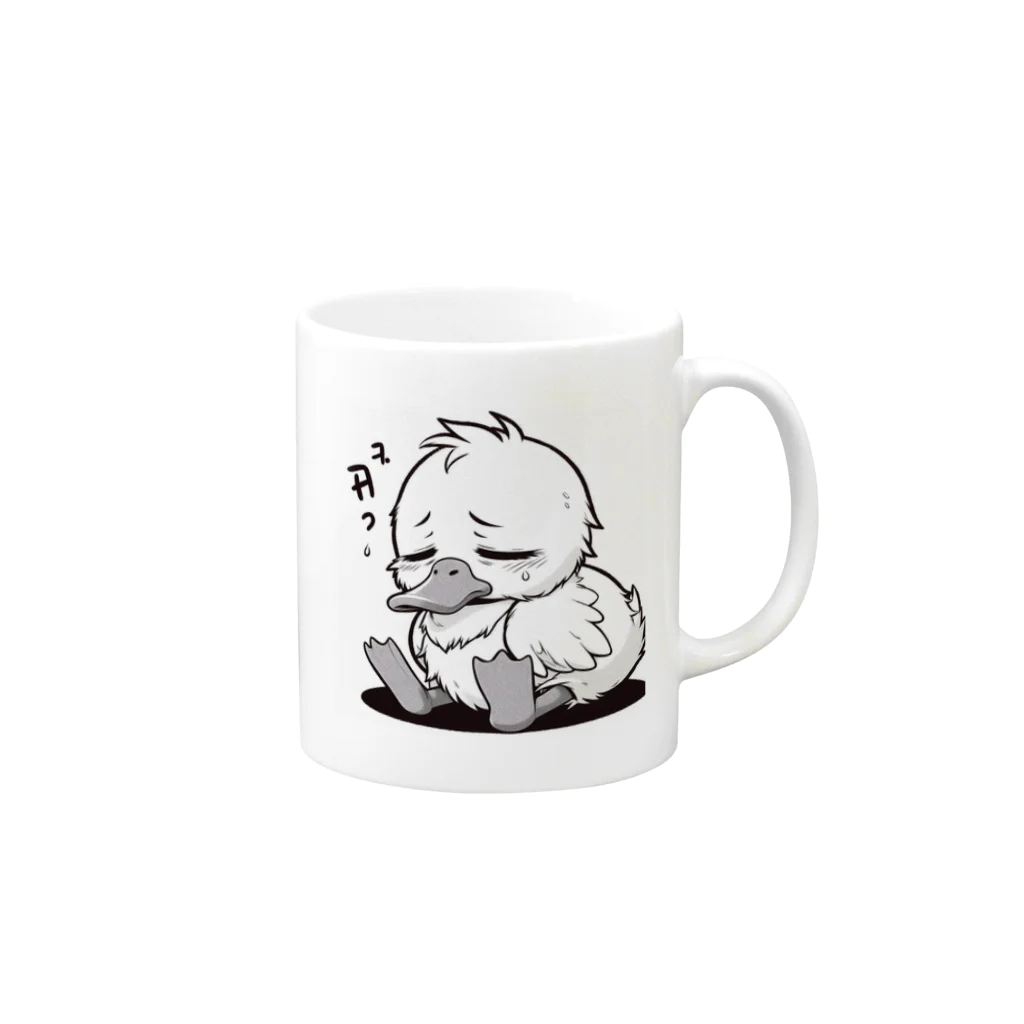 気ままの社長のあひるちゃん Mug :right side of the handle