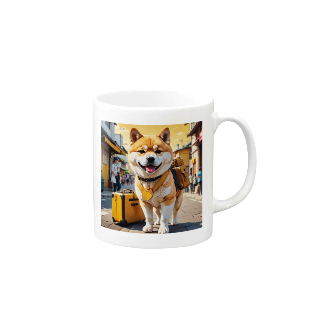 もち丸のほほえみ屋のもちまろ Mug :right side of the handle