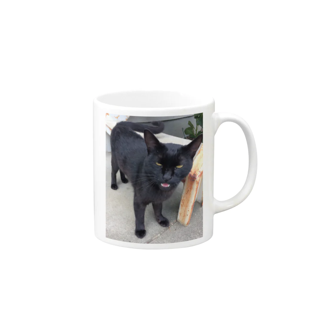 nightwalkerの黒ひょうぜッッ！ Mug :right side of the handle