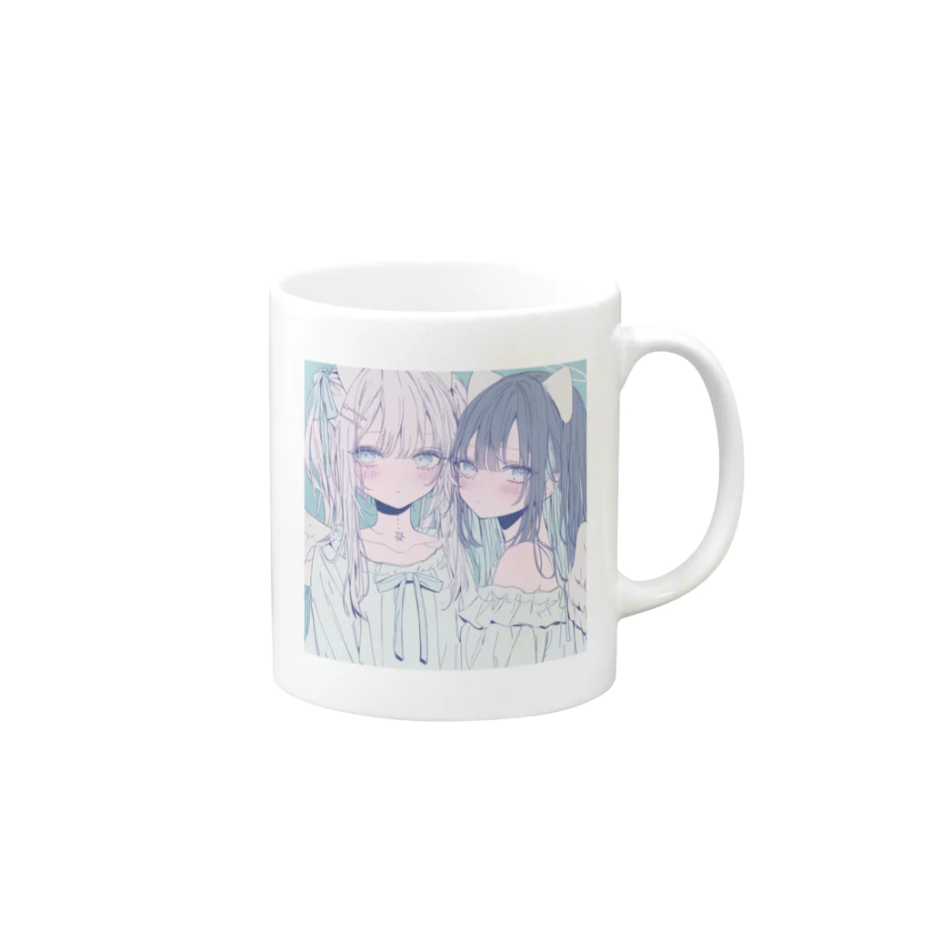 紅茶と砂糖と魔法の家の深海ちゃん Mug :right side of the handle