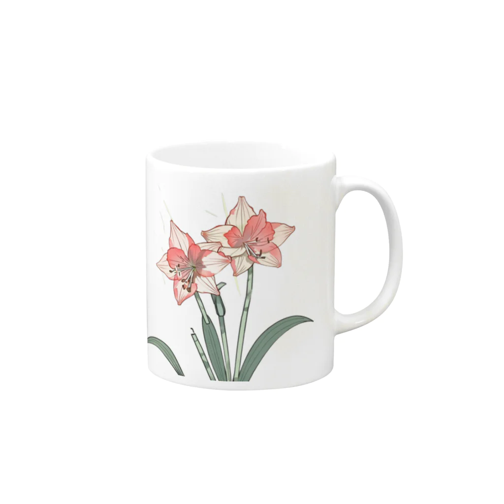 RetrowaveFlowerのRetrowaveFlower-アマリリス- Mug :right side of the handle