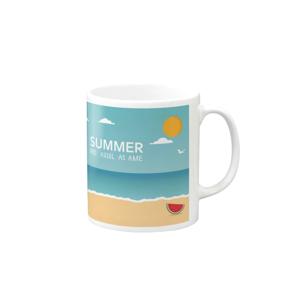 山田綾の夏！Summer！ Mug :right side of the handle