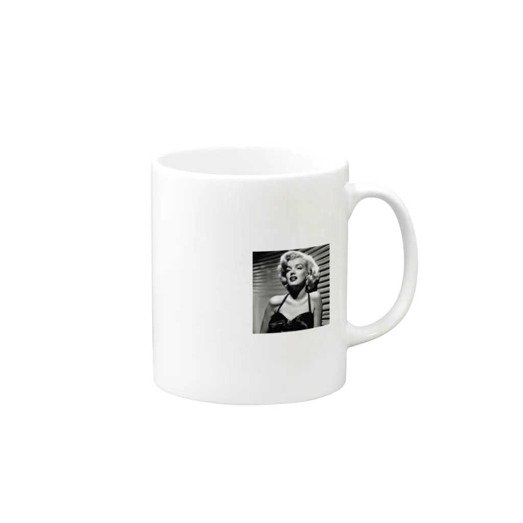 Aiファッションデザイン販売のマリリンモンロー Mug :right side of the handle