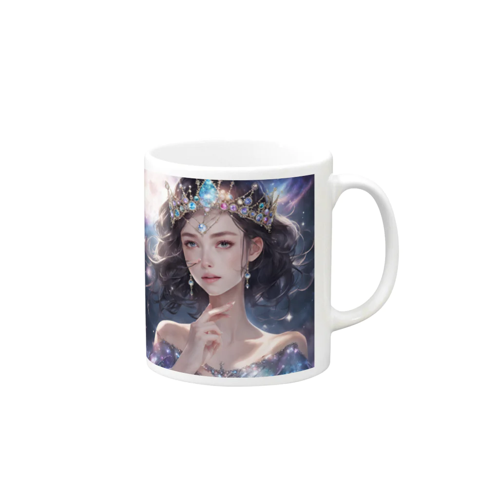 HOSHI-TANEKO🌠の✨クール・ビューティー✨ Mug :right side of the handle