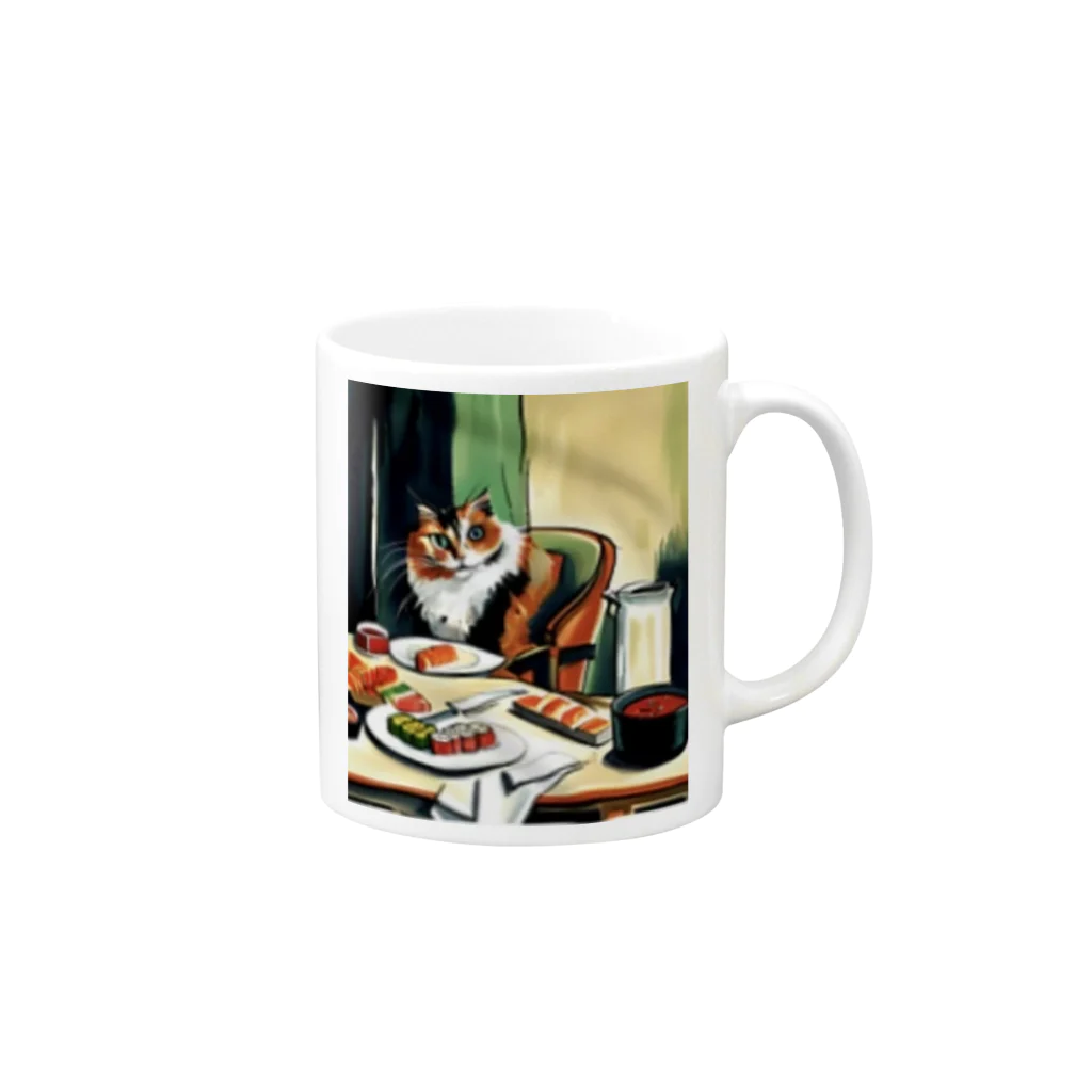 Ppit8のI love Sushi!! Mug :right side of the handle