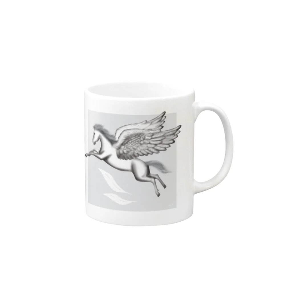 echicaのI am “wing” Mug :right side of the handle