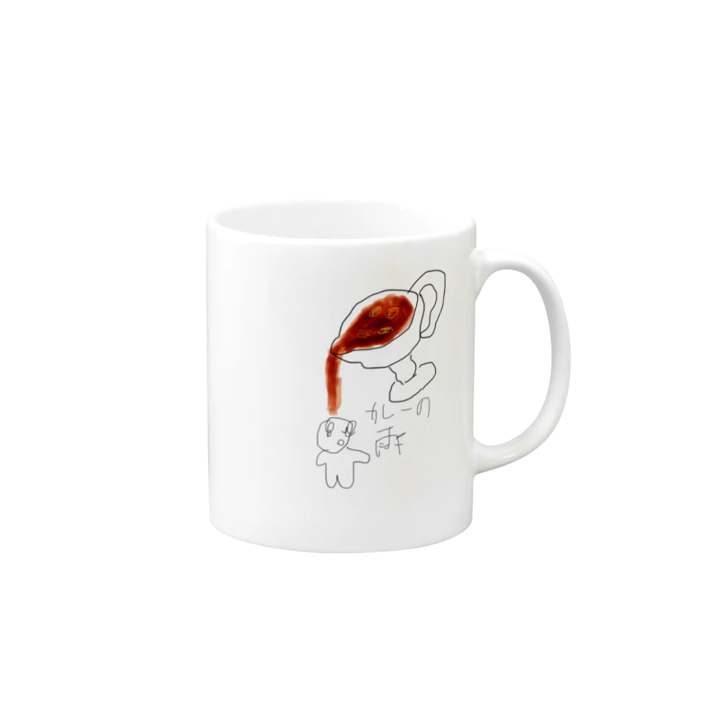 anegoのカレーの雨 Mug :right side of the handle