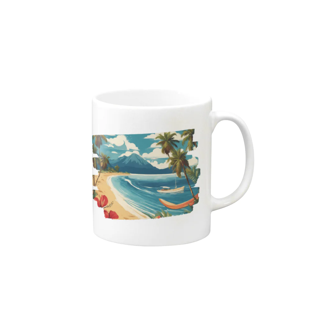 はちみつあめの常夏リゾート Mug :right side of the handle