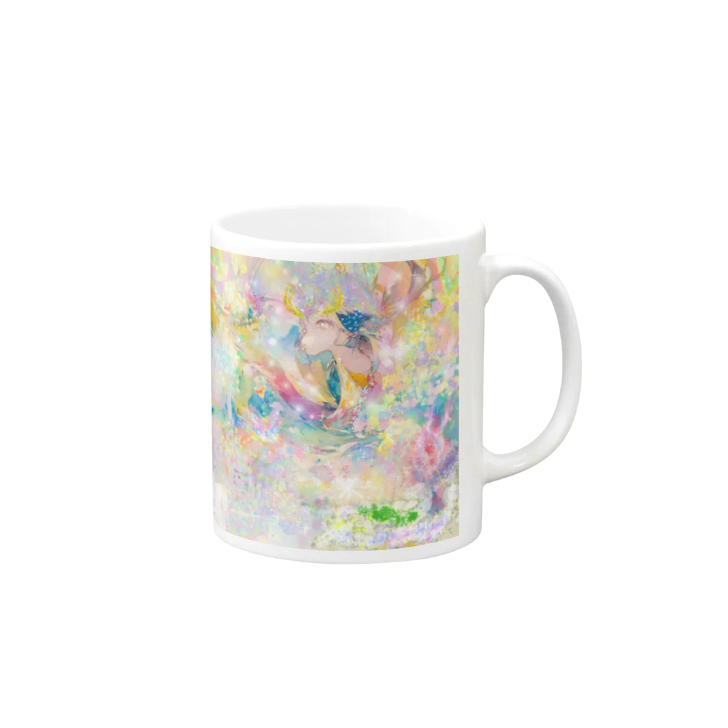 幻想世界のアルカディアチェルボ Mug :right side of the handle