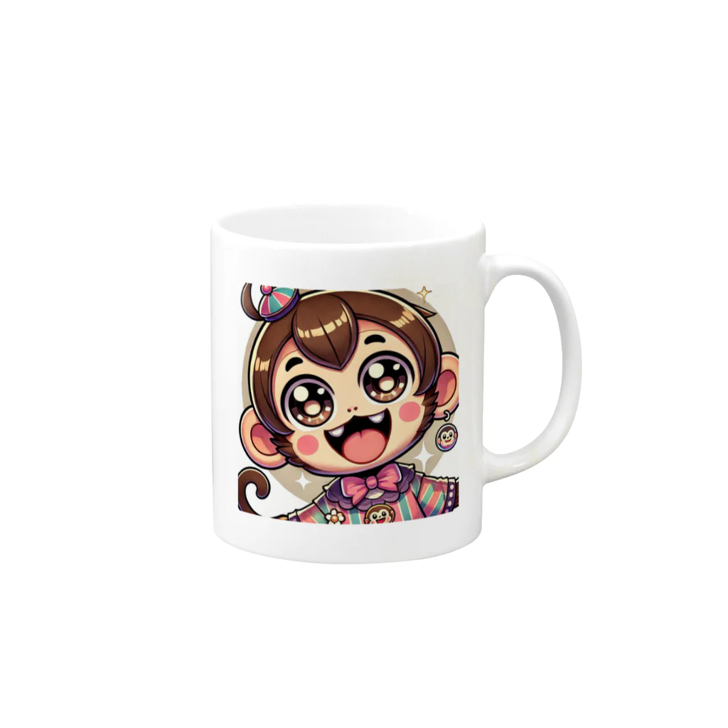 Makisuのさる吉 Mug :right side of the handle