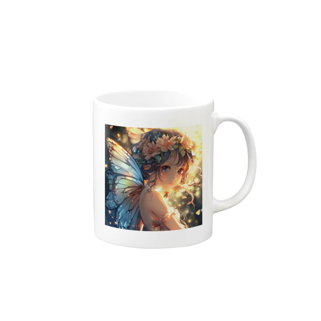 AQUAMETAVERSEの花の妖精　Tomoe bb 2712 Mug :right side of the handle