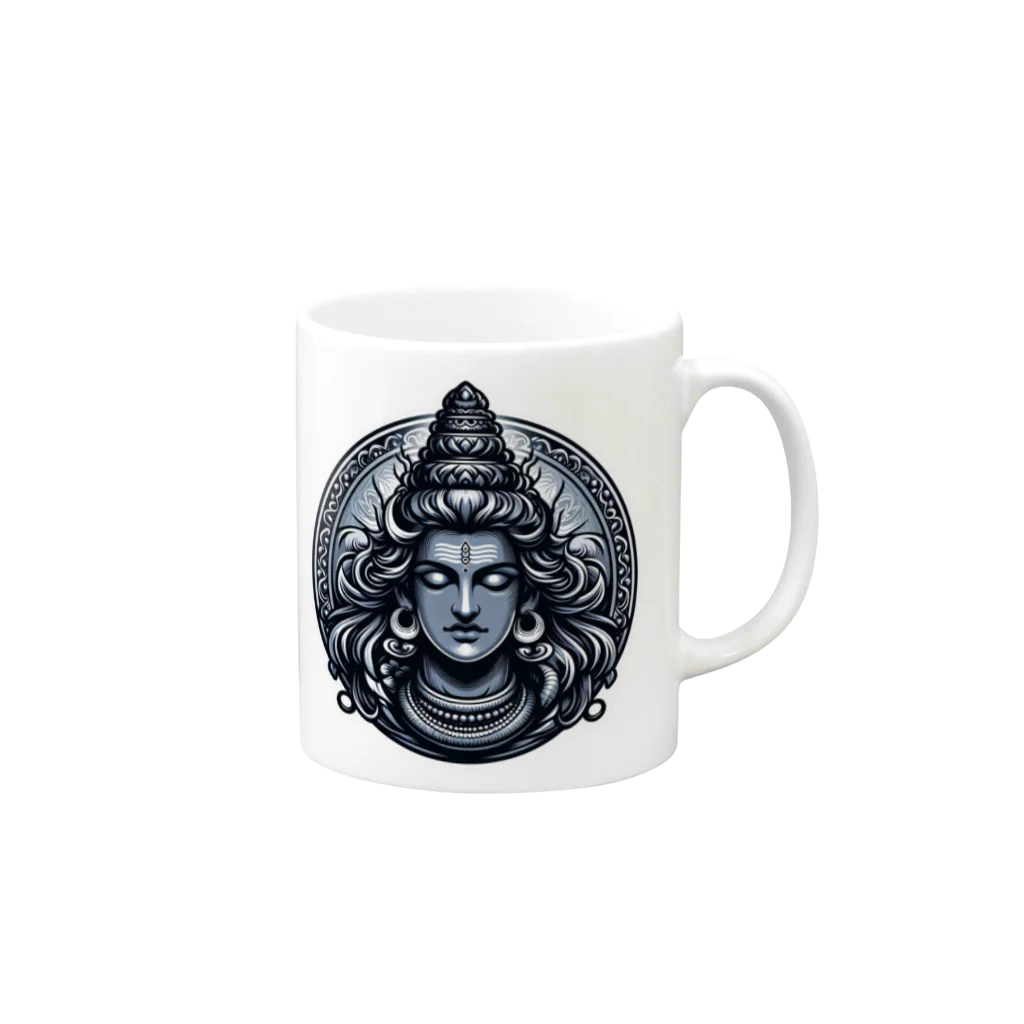 psychedelic mountainのshiva  Mug :right side of the handle