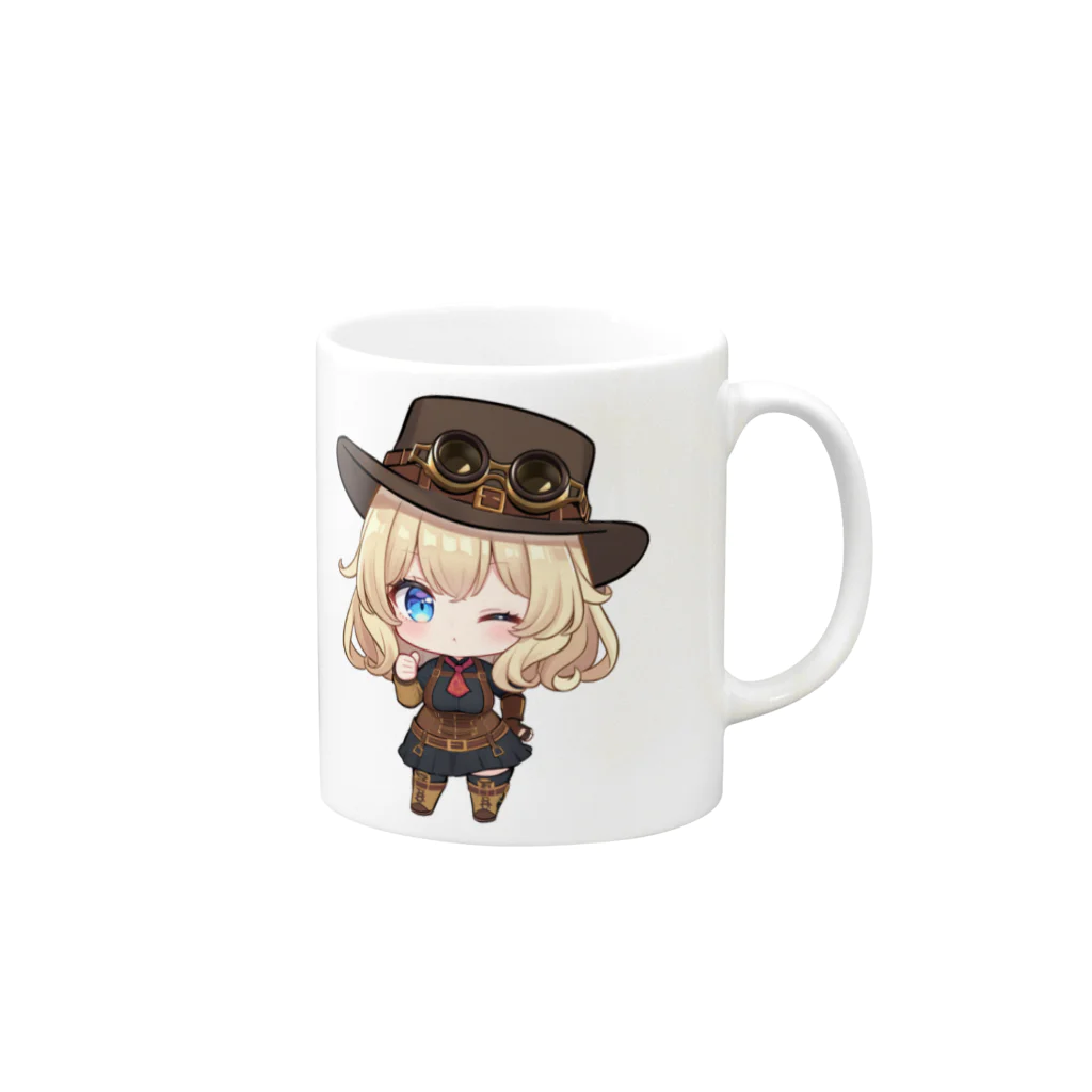 NO MAGIC RELIC HUNTERのNO MAGIC RELIC HUNTER #セレニウム ちゃんいいね Mug :right side of the handle