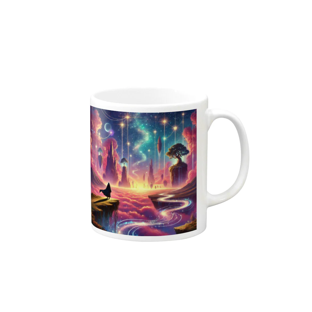 KIglassesのJourney Beyond the Horizon - 無限の旅路 Mug :right side of the handle