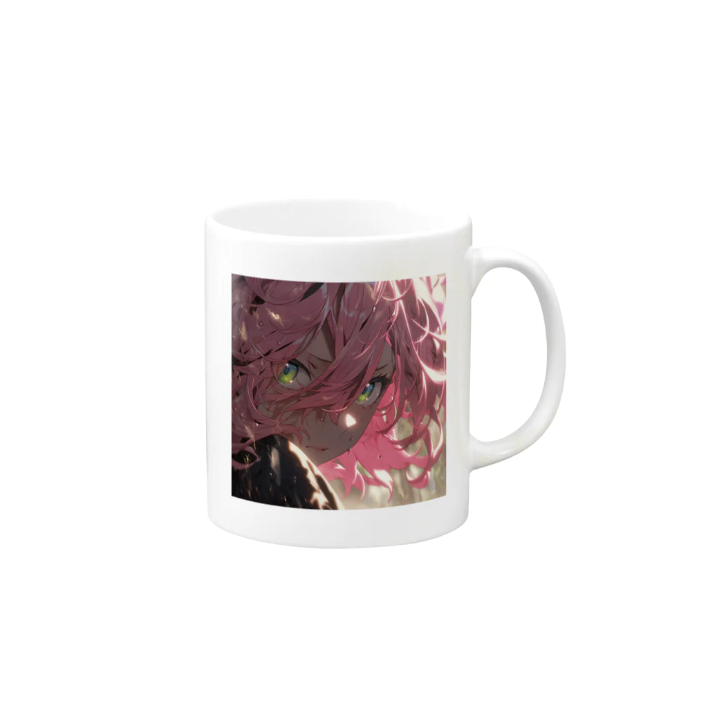 ぶーたんの雨音と共に Mug :right side of the handle