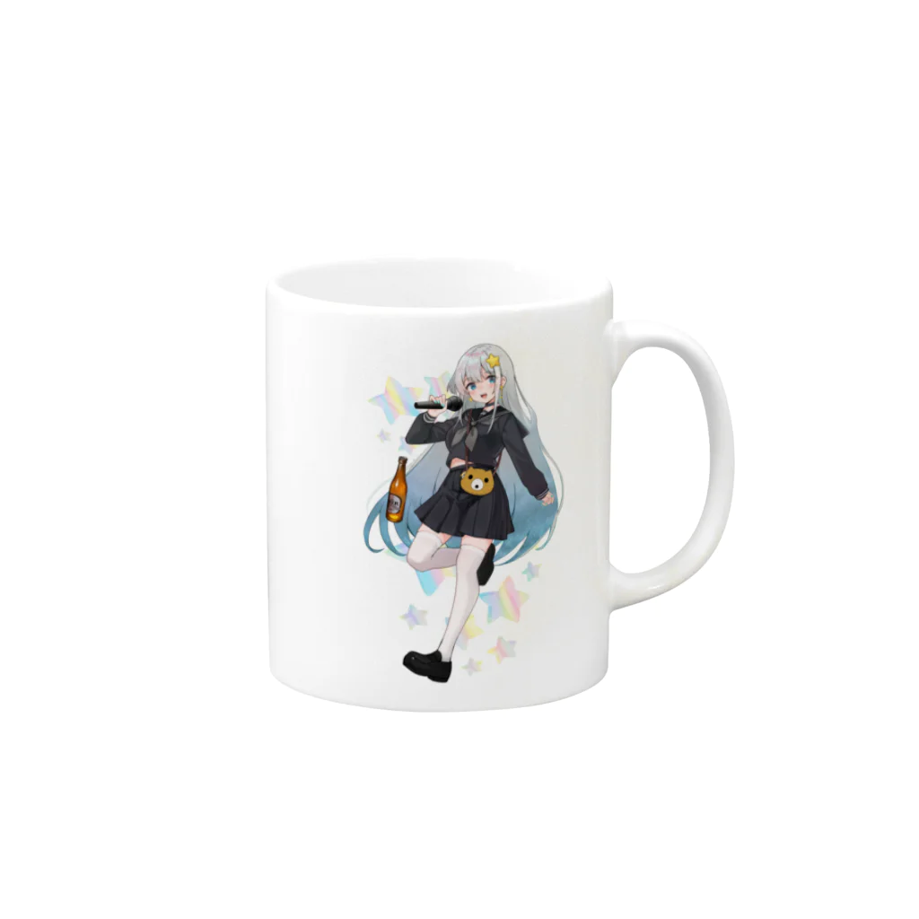 【一番星アリア】1周年記念グッズショップの一番星アリア Mug :right side of the handle