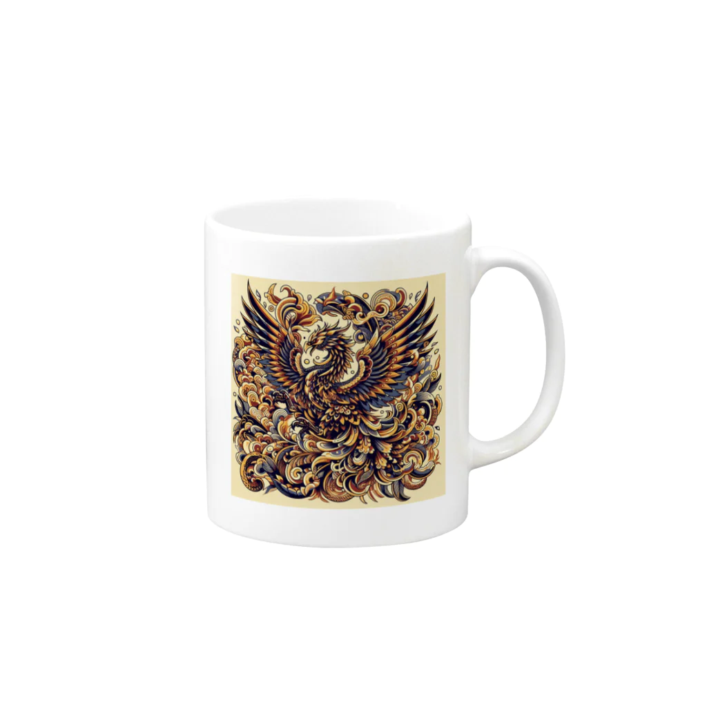 shoma7007の和柄　鳳凰 Mug :right side of the handle