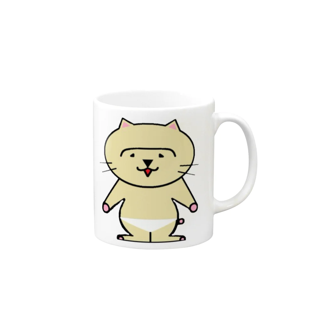 ますた。のえむねこ Mug :right side of the handle