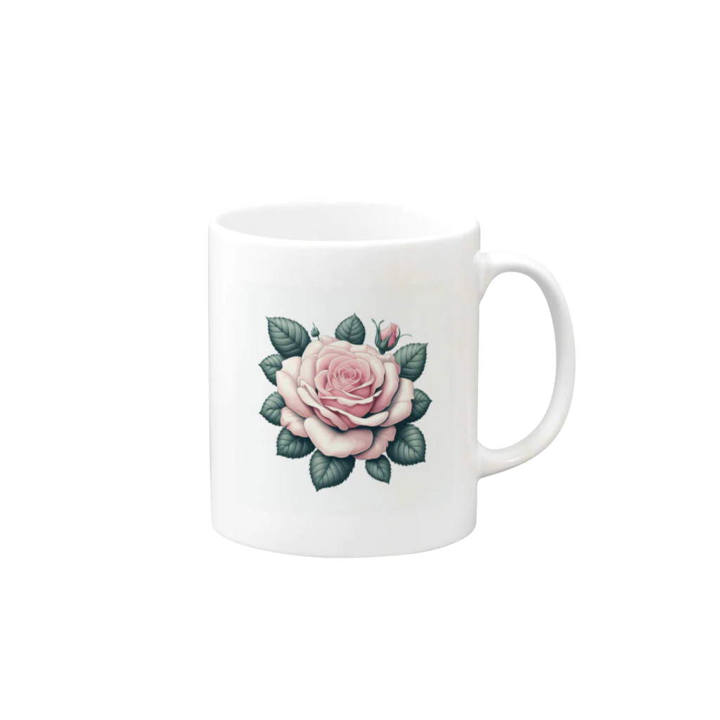 zymrの一本の強い薔薇 Mug :right side of the handle