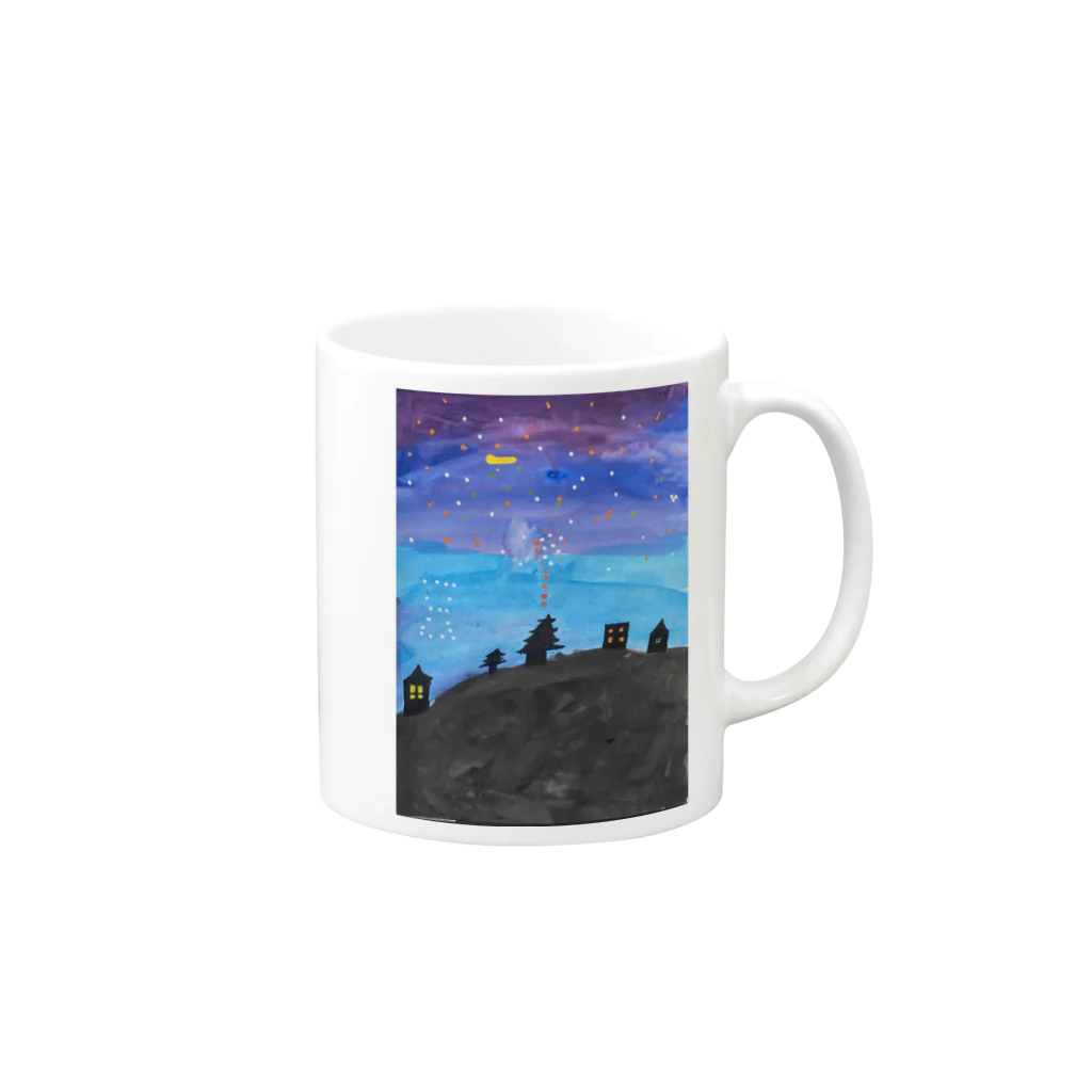 clmn_kの星空の夜 Mug :right side of the handle