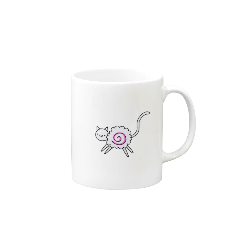 uniyaのにゃると Mug :right side of the handle