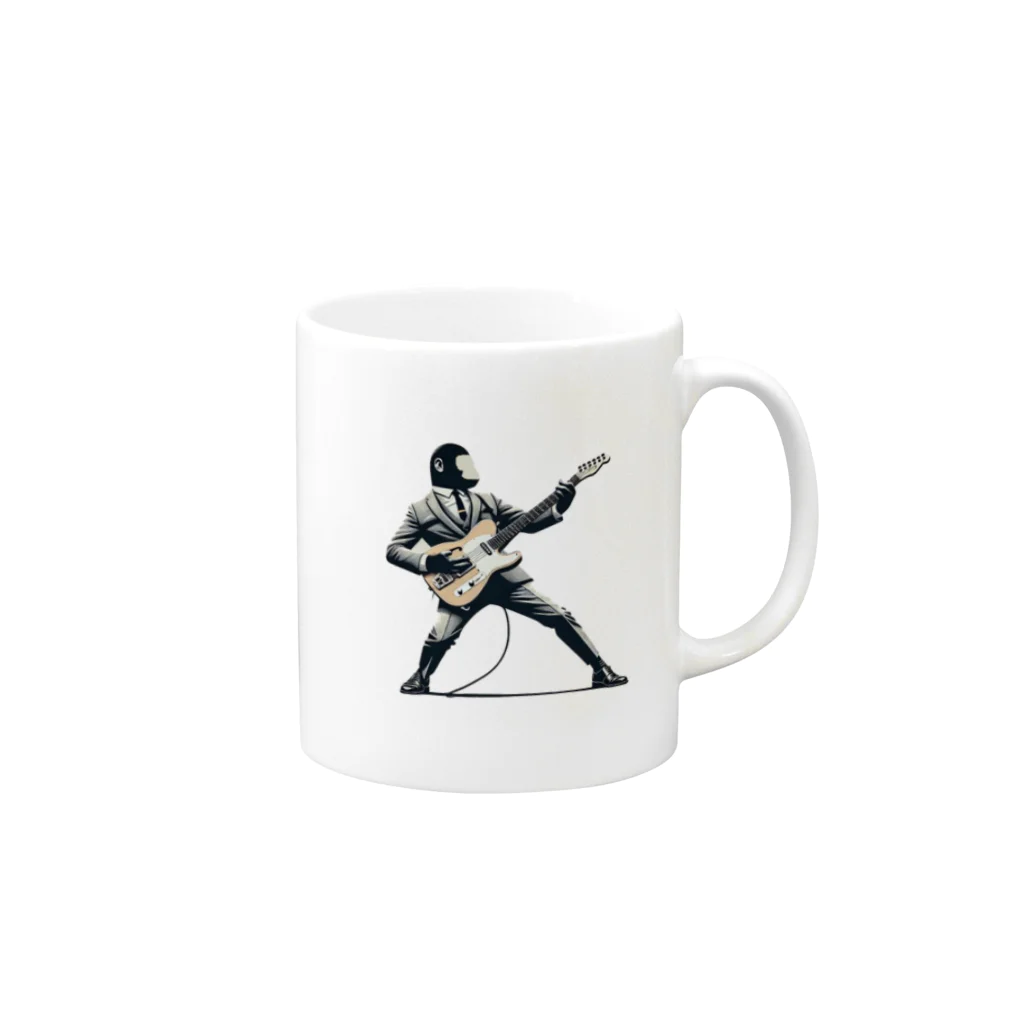 GORILLA_CLUBのギターゴリー Mug :right side of the handle