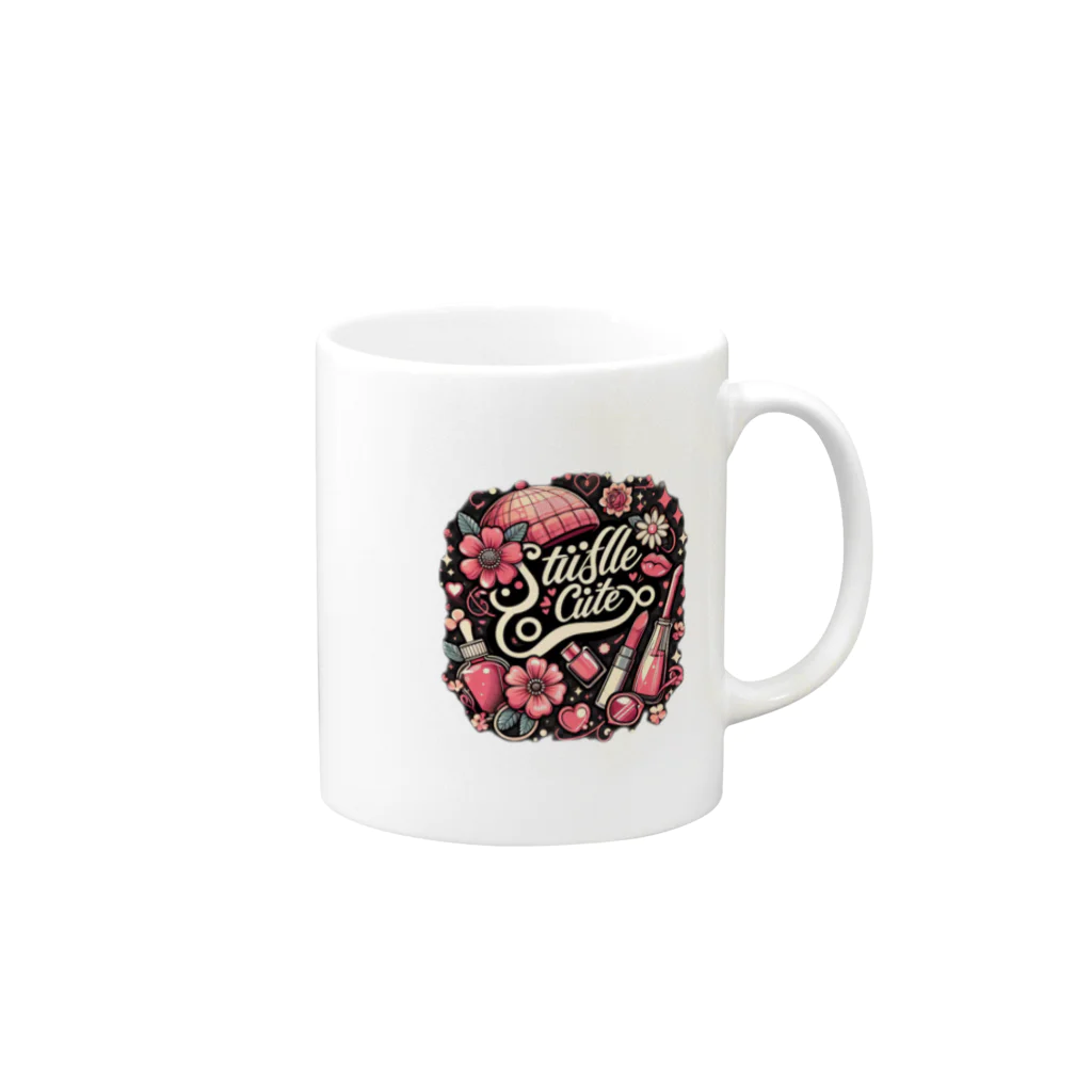 部屋着結社のC-ute Mug :right side of the handle