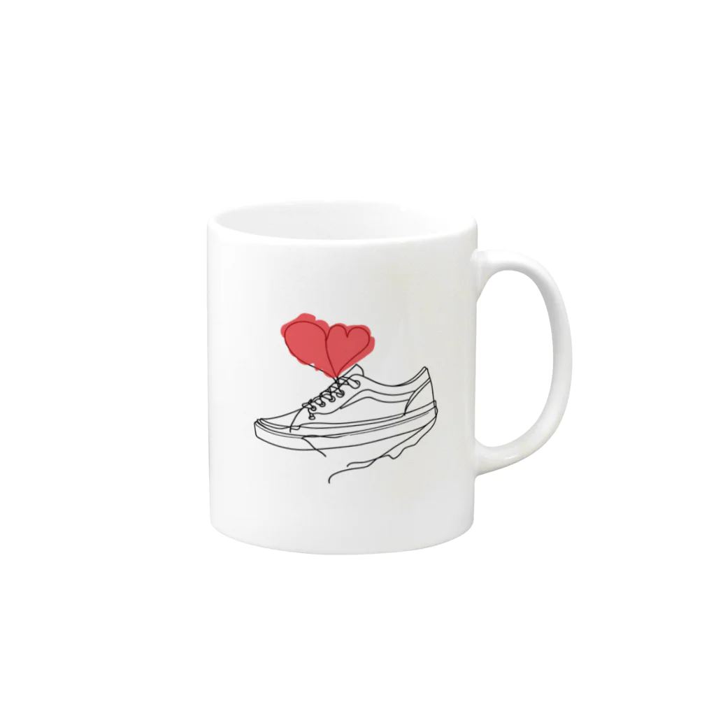 A-Kdesignのsneakers② Mug :right side of the handle