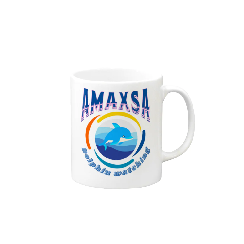 H.webPのAmaxsaイルカウォッチング-wave Mug :right side of the handle