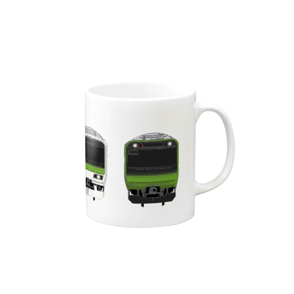sushima_graphical_trains / SHI-DEの山手兄弟 Mug :right side of the handle