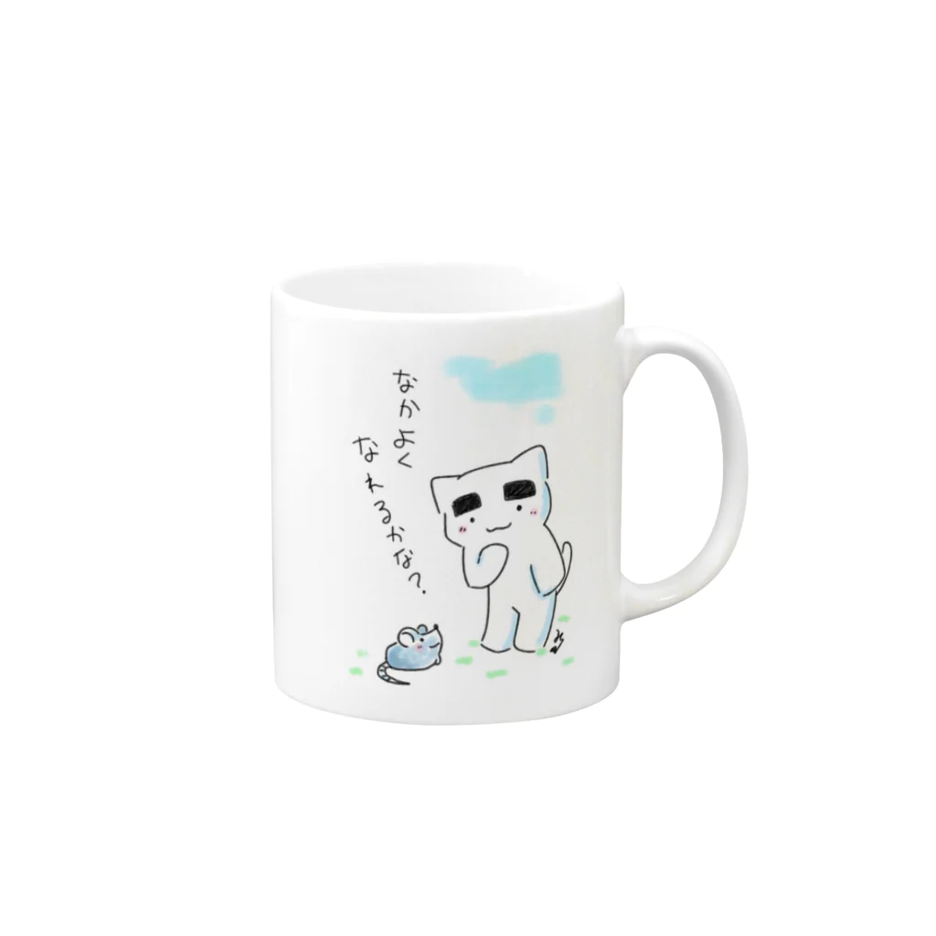 ミクモラのほほん日和ののりまゆ君とネズミ Mug :right side of the handle