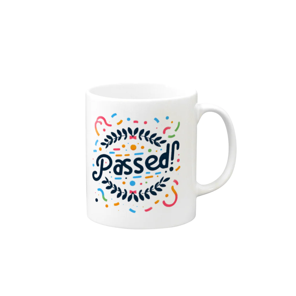 わっしょいの合格PASSED Mug :right side of the handle