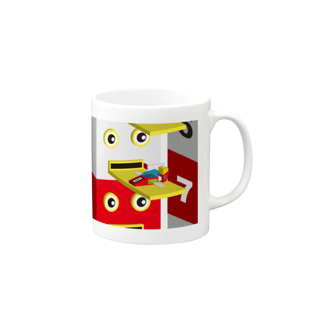 SHUJI OZAWAのSUPER 3D PRINT ROBOT Mug :right side of the handle