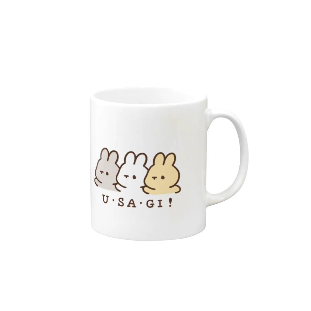 くぅもんせのお店のうさぎ推し＆U・SA・GI！ Mug :right side of the handle