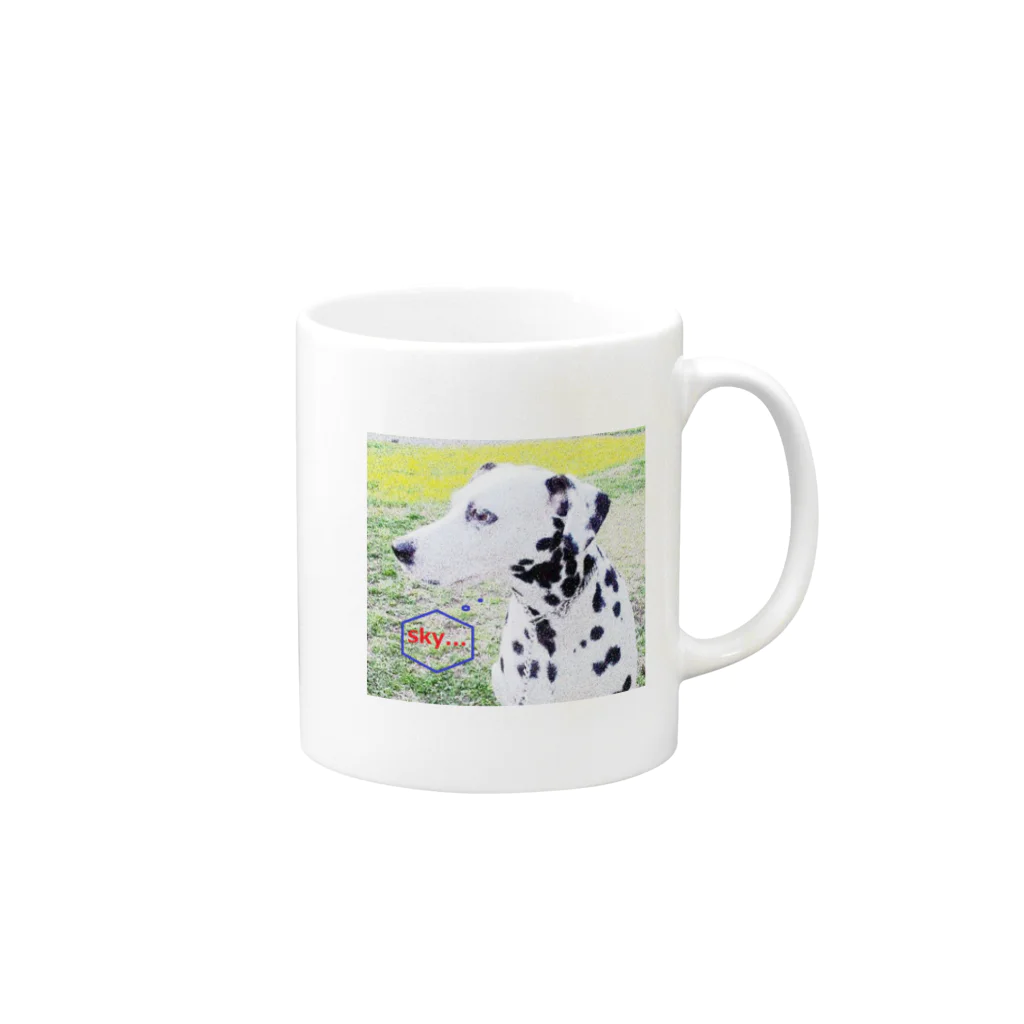 SKY_YUKI_RINのダルメシアングッズ１ Mug :right side of the handle