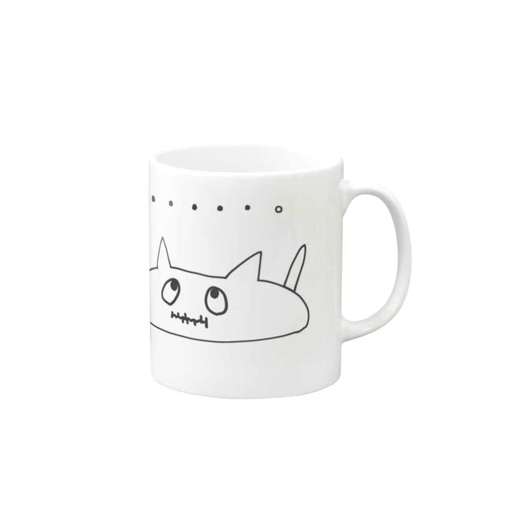 ゆる杉商店のゆるねこ Mug :right side of the handle