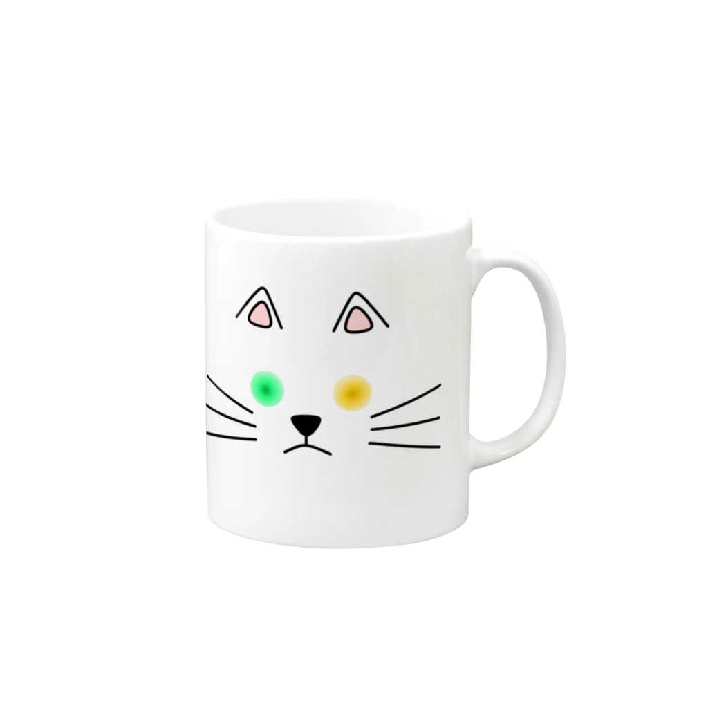 J's Mart 2ndのオッドアイ Mug :right side of the handle