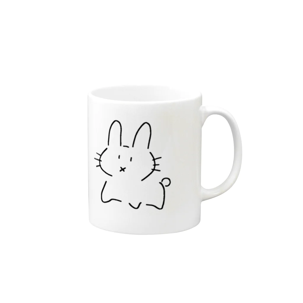 うさみ˙˚ ᕱ_ᕱ ˚˙のうさみ Mug :right side of the handle