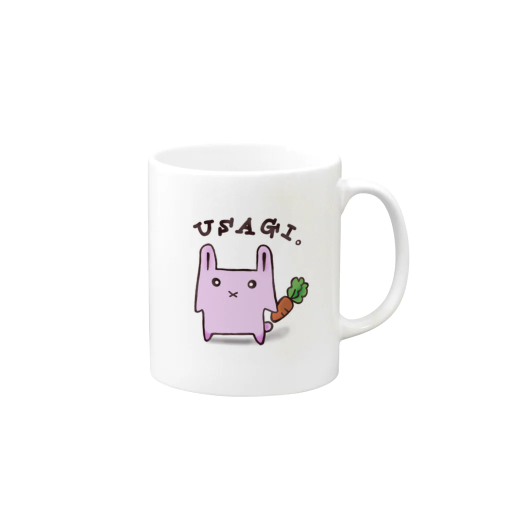 癒しと幸せの占い師・ちぃのお店の癒しのUSAGI Mug :right side of the handle