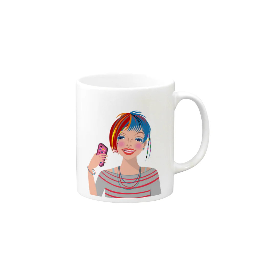 art_charachikiの街で見かけた女の子（新宿） Mug :right side of the handle