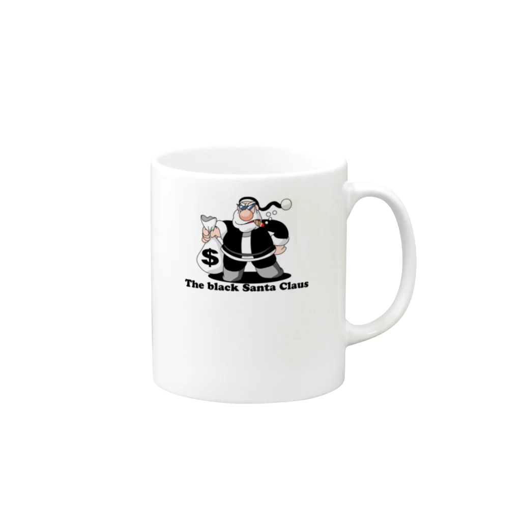 川野隆司のBLACK SANTA Mug :right side of the handle