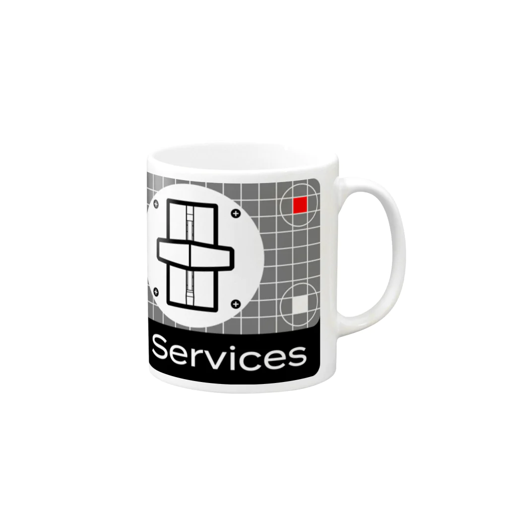 PORTASOUNDS LOST MATERIALSのVJ Services Mug :right side of the handle