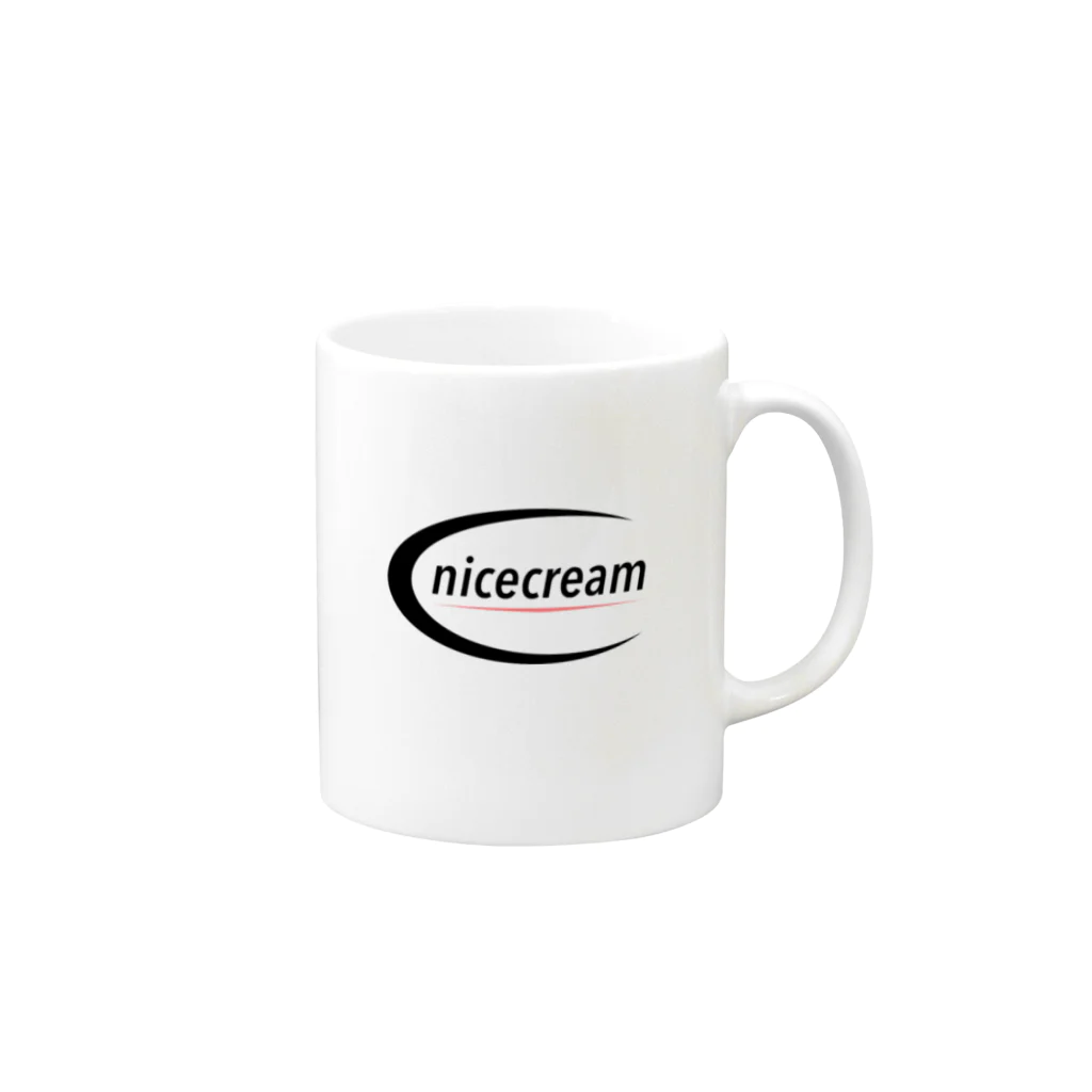 Fuckingnicecreamの三日月LOGO マグカップの取っ手の右面